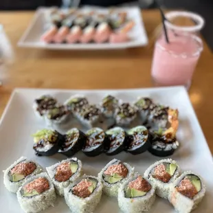 Eel Roll, Shrimp Tempura Roll, Crunchy Roll, margarita