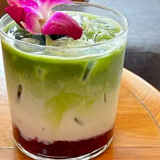 Blueberry Matcha Latte