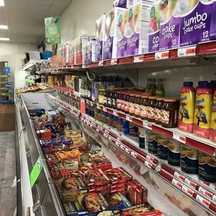 a variety of foods on display