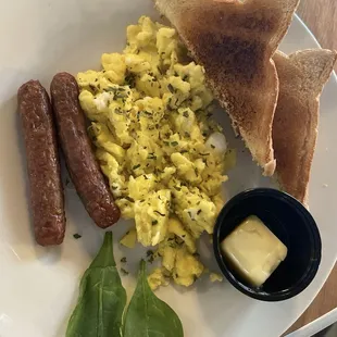 Sausage and eggs