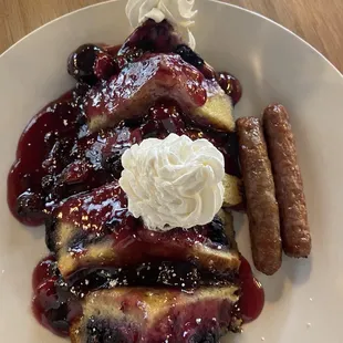 Mixed beet French toast