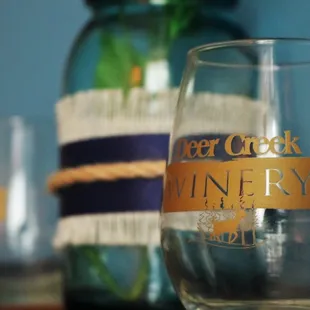 wine glass and bottle