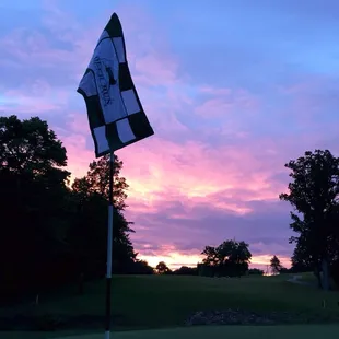Sunset hole 9 green