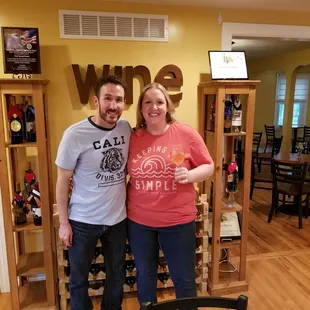 Celebrating our anniversary with music and wine.