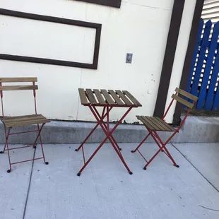 More outdoor seating.
