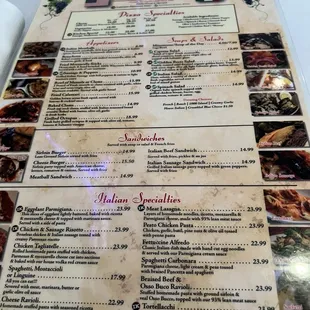 sushi and sashimi, menu
