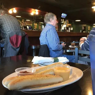 Homemade breadsticks are a must