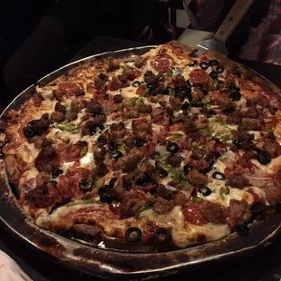 A supreme pizza. YUM.