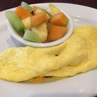 Ham and Cheddar Cheese Omelette