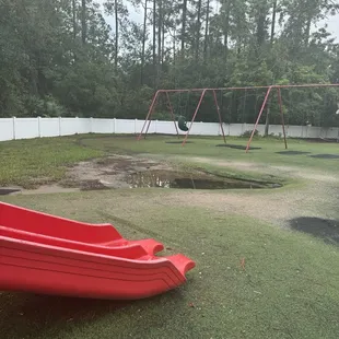 Large hole in the artificial grass