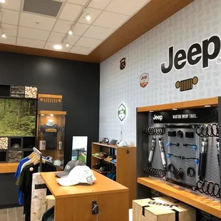 Jeep Life apparel shop within the dealership