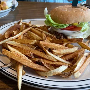Cheeseburger and fries
