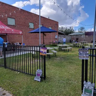 Beer Garden set up for Kids Halloween Party at Dees Brothers Brewery in Historic Downtown Sanford, FL!