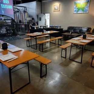 Backroom set up for private party at Dees Brothers Brewery in Historic Downtown Sanford, FL!