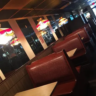the interior of a diner
