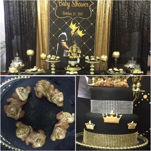 a photo of a dessert table