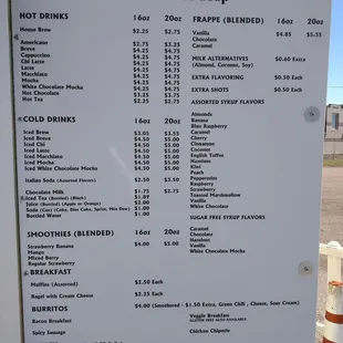 the price of the coffee