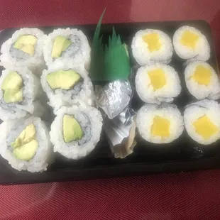 Avocado Maki And Oshinko Maki Rolls