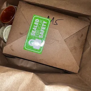 a bag of food