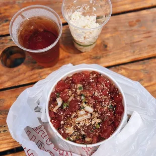 Polebendah (comes with water or homemade iced tea and macaroni salad) / $15