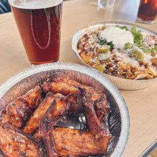 Sweet Chili Wings and Monster Nachos