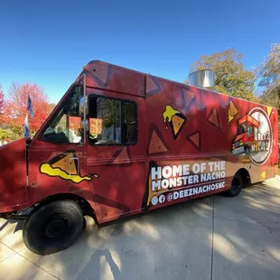 a food truck parked in a parking lot