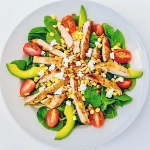 Chicken Spinach Salad with Goat Cheese