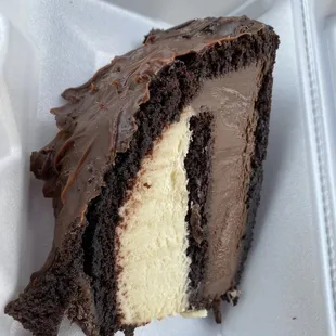 chocolate mousse cake slice