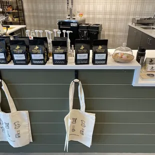 Bags of coffee