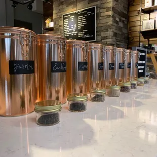 Collection of loose leaf teas