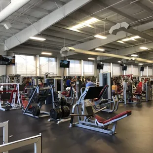Newly painted ceiling and TV's at Defined Fitness Riverside!