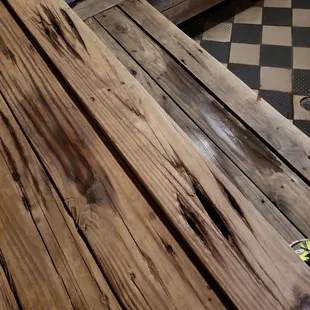 Old wood in the sauna