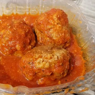 Meatballs in Marinara, so good!