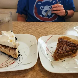 Peanut Butter Fudge Pie and Pecan Pie