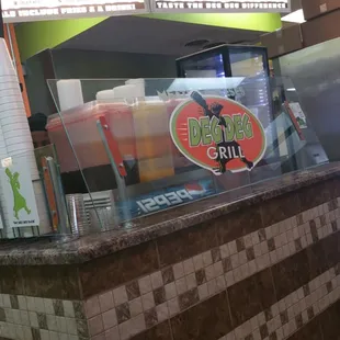 a view of the counter