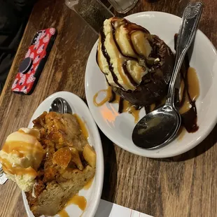 Bread Pudding and Chocolate Lava