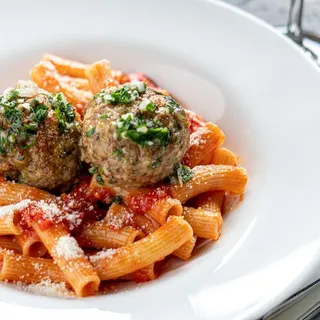 Rigatoni & Porchetta Meatballs
