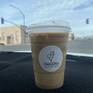 Caramel macchiato with hazelnut