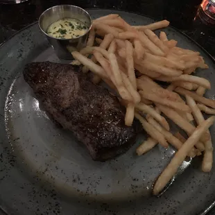 Ribeye with fries