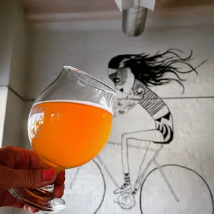 Thirsty artwork. Sour beer of passion fruit was very refreshing.