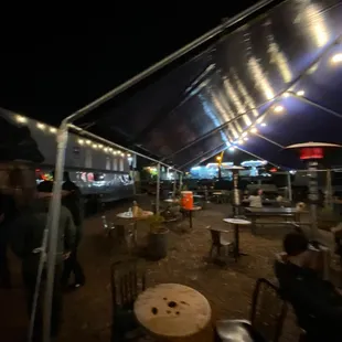 Heated beer garden