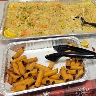 Pancit and lumpia