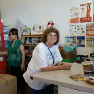 My mom in the background shopping for sweets, lol.