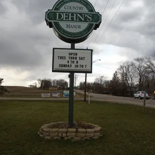 Main sign.