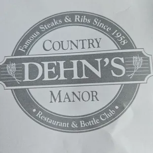 From the placemat, which also contains the entire menu.