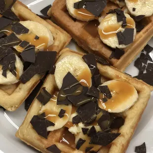 Chunky monkey waffles