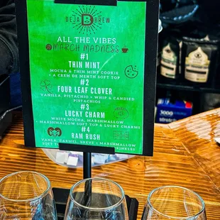 March Flight Menu