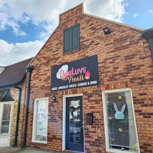 the front of the building