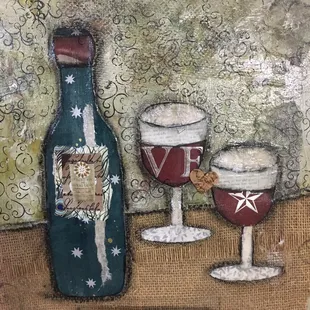 Vino &amp; Glass - a mixed media moment!