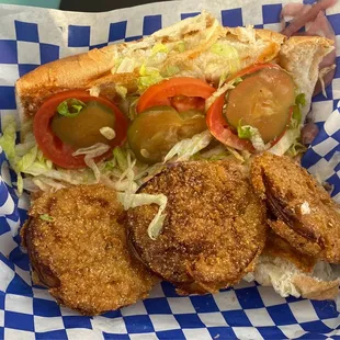 Fried Green Tomato Po' Boy